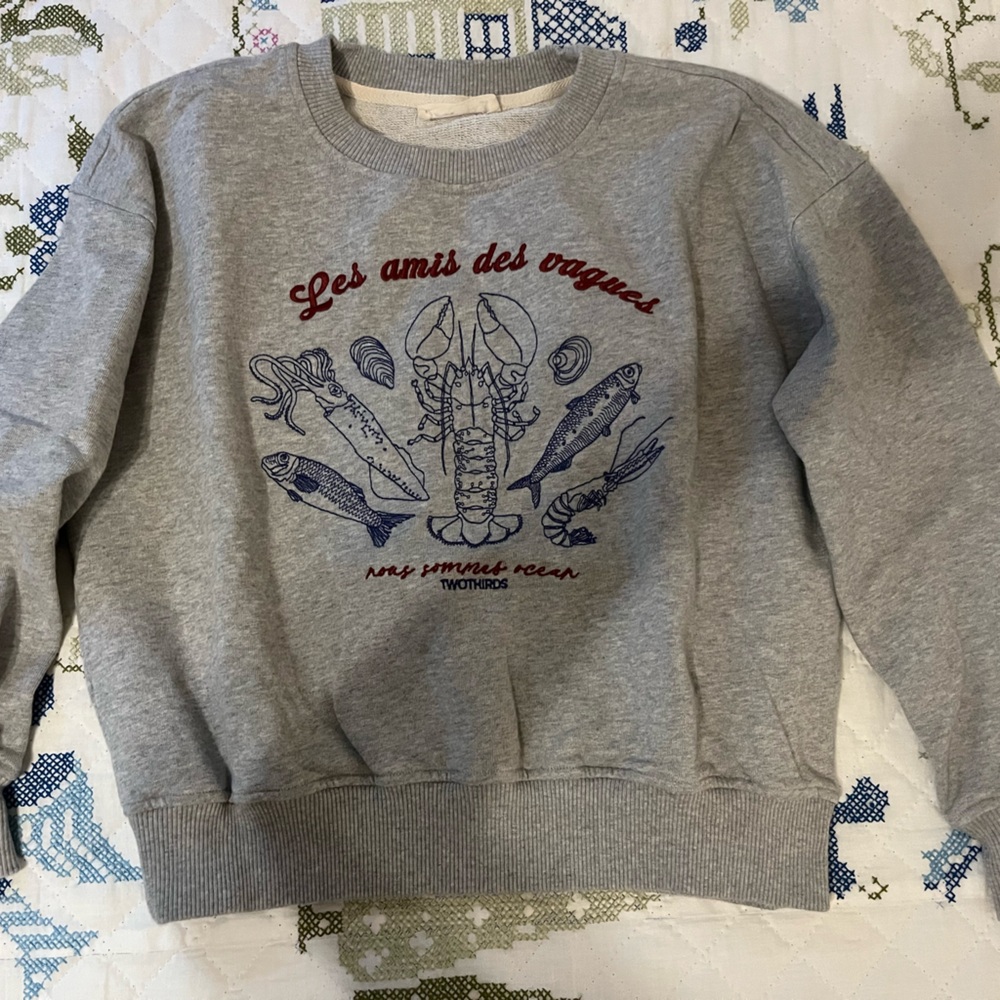 Embroidered Fisherman Crewneck